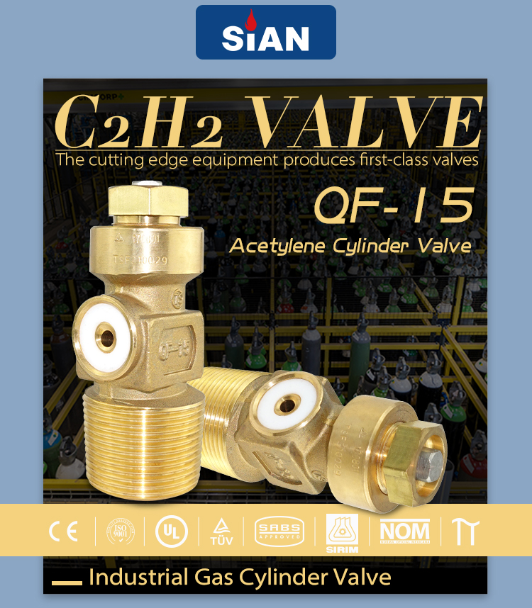 SiAN 3MPa Acetylene Gas Cylinder Valve Brass C2H2 Control Valve Buy