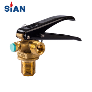 CE Approval Brass Gas Valve With Safety Device Carbon Dioxide Fire Extinguisher Valve
