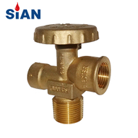 SiAN 100 Pound LPG Cylinder Valve Compatible with POL Valve for Easy Connection