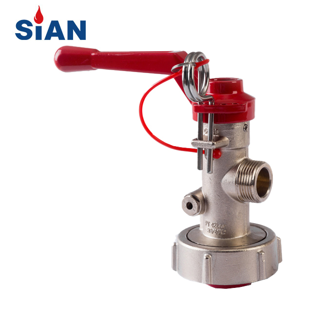 Fire Extinguisher Valve With CE Approval SiAN Brand Brass Valve For Dry Powder Fire Extinguisher