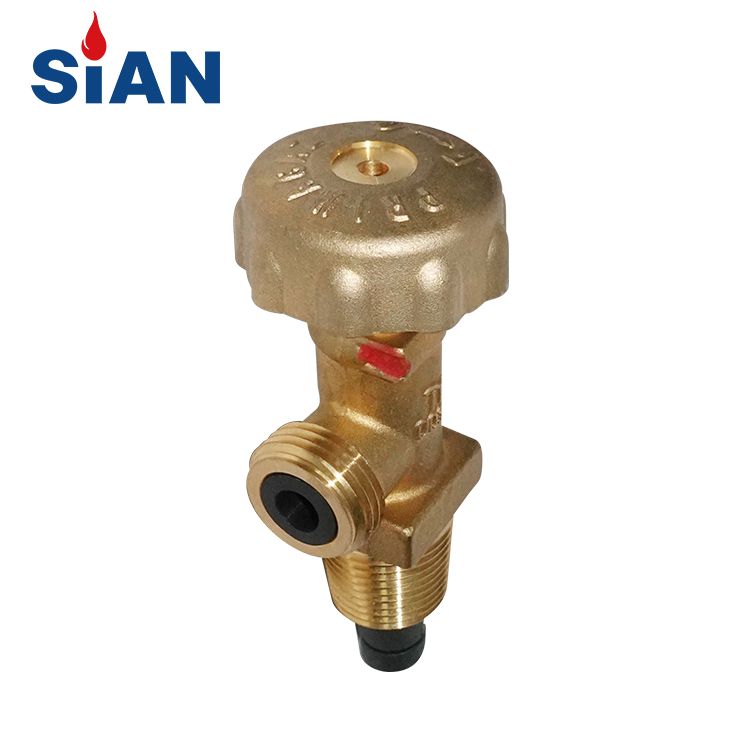 SiAN Valves Manufacturer Brass French LPG F-type Cylinder Control Valves V5-1B TPED